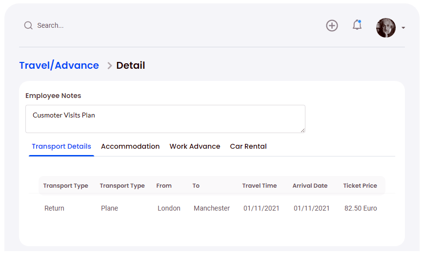 Cosmo-hr Human Resource - Travel Management Module