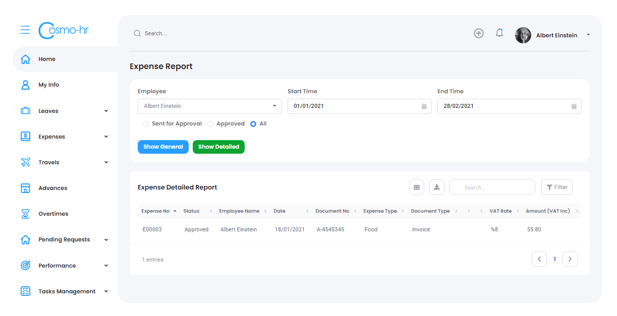 Cosmo-hr Expense Management