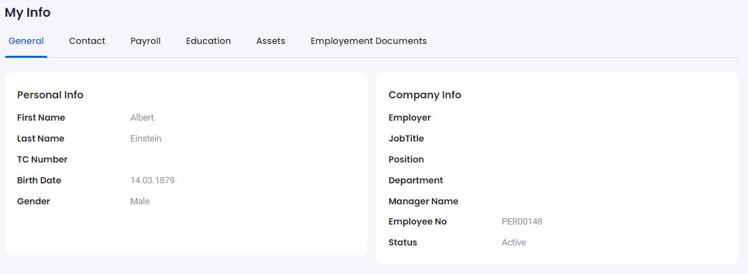 cosmo-hr Self-Service employee