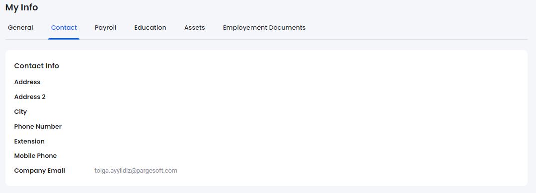 cosmo-hr Self-Service employee